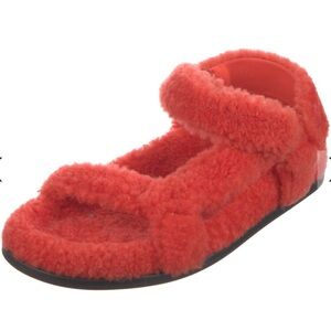 Fendi Shearling Sandals Womens Size 39, US 9